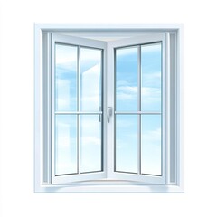 White window shadow on a white wall background, an abstract light effect