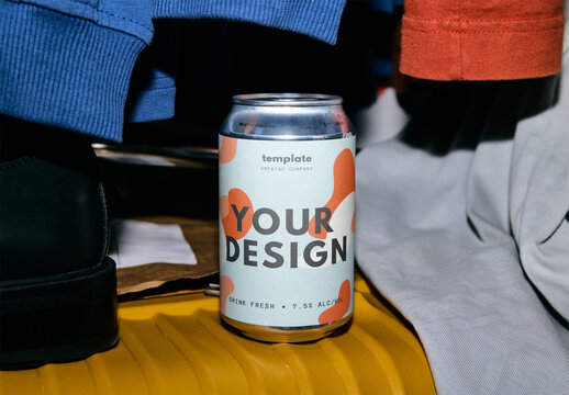 Mockup Of Customized Drinks Can