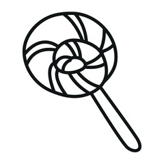 Candy vector outline. On a white background.
