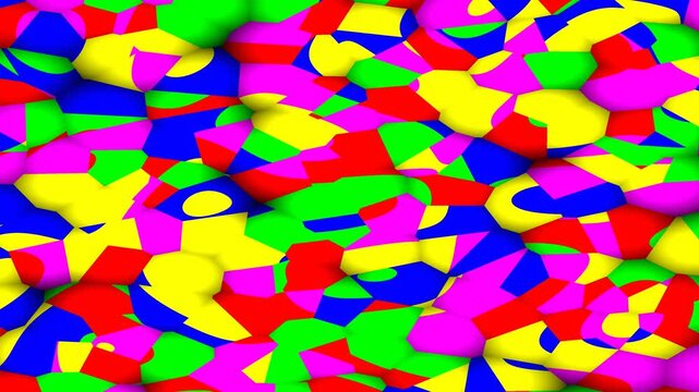 Colorful Abstract Confetti Like Shapes Floating in Bright Studio