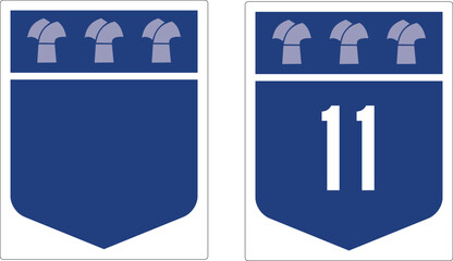 Saskatchewan Canada Provincial Highway Road Marker Shield Vector © Griffin9678