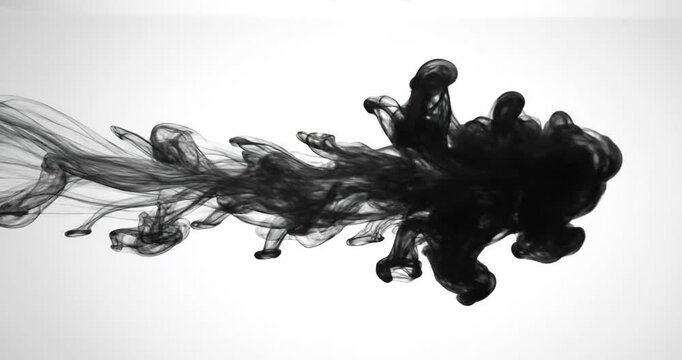 Ink Splashing in Water Motion.