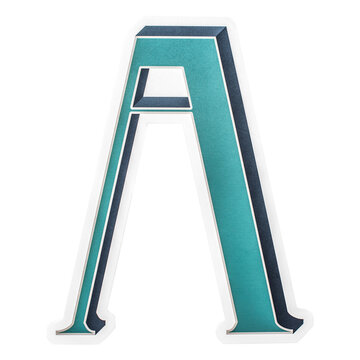 Creative typography letter A icon design sticker