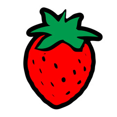 Fresh ripe strawberry isolated on a white background