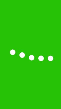 Loading circle animation with blink dots on green background. Full HD. 4K