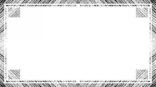 Choppy Black Border on White Background Animation Video