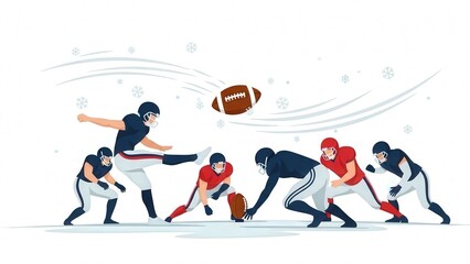 Fototapeta premium Dynamic Youth Football Game Action Showing Kids Playing on the Field