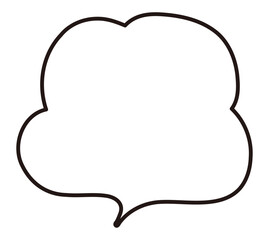 ふわふわなふきだしのイラスト	