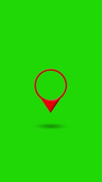 3D Location pointer animation. Full HD. 4K