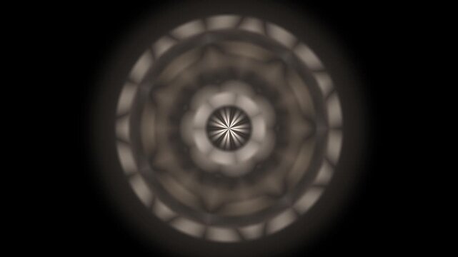 Abstract Circular Pattern Examining Scene Entering Depths in Dim Lighting