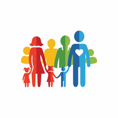 Happy Family with Children