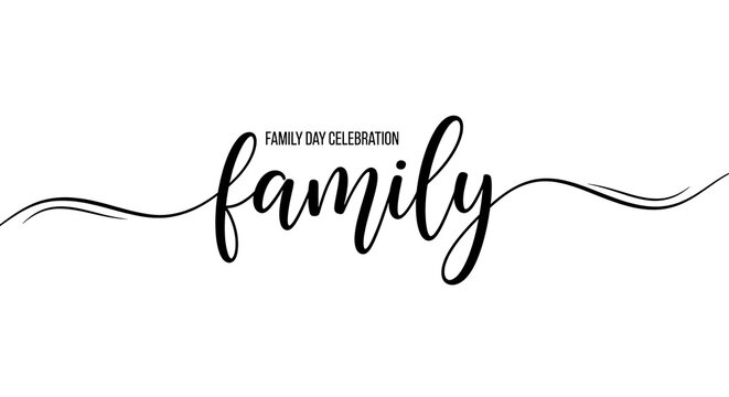 Elegant family logo with cursive typography