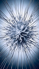 A macro shot of the fracture epicenter, Ai generated image