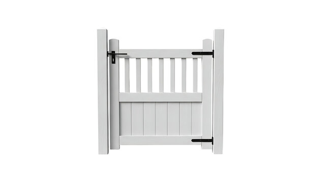 White Wooden Baby Gate with Black Hardware for Child Safety in Modern Interior