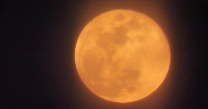snow moon rising