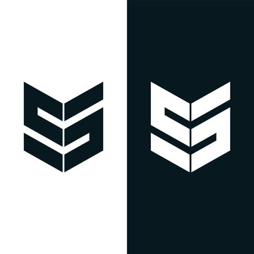 Initial Letter S Cube Logo Concept icon sign symbol Design Element Stock Vector.