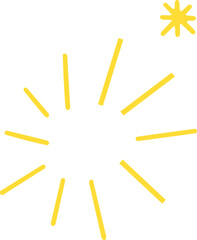 별 반짝이 효과 라인드로잉 스티커(star light line drawing sticker)