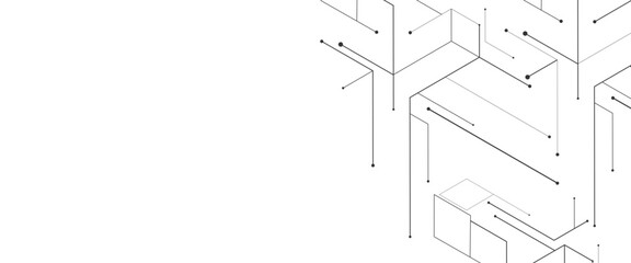 Vector hexagons pattern geometric abstract background with technology or science design png..