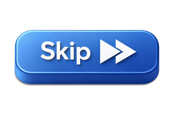 Blue Skip Button for Digital Interfaces
