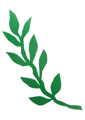 Fototapeta premium Simple leaf png, abstract botanical design for planner, transparent background