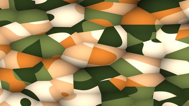 Abstract Geometric Shapes Forming Colorful Montage in Soft Lighting
