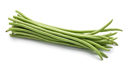 Fresh Green Beans Isolated on White Background
