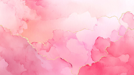 ピンク色の水彩背景