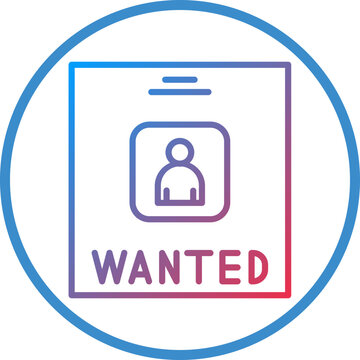 Wanted Line Icon Style