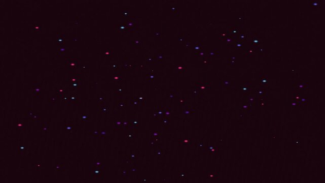 Abstract Light Dots Floating Across a Dark Background