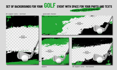 Dynamic Golf Event Background Design Templates