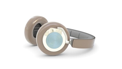 modern leather headphones
