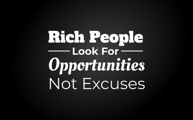 Obraz premium Motivational quote about opportunities and responsibility, inspiring success mindset, wealth creation, and modern entrepreneurship branding visuals.