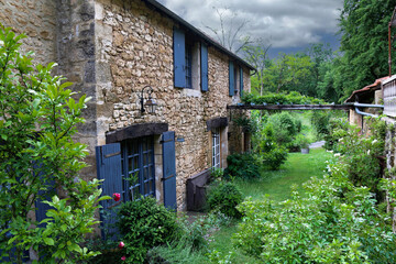 Very picturesque old houses and streets in the town of Beynac-et-Casnac, a commune in southwestern France in the Dordogne department