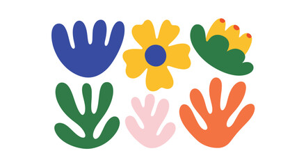 Fototapeta premium Colorful Stylized Flowers