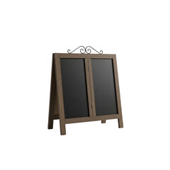 Obraz premium Wooden A-frame chalkboard with decorative scrollwork