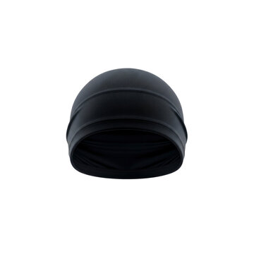 Black athletic skull cap isolated On Transparent Background