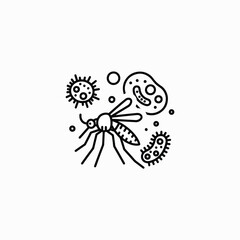 Obraz premium Mosquito Spreading Germs