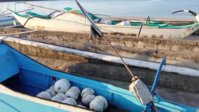 fishing boats on the beach. island Leyte. 