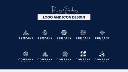 Obraz premium Minimal Modern Logo Icon Bundle