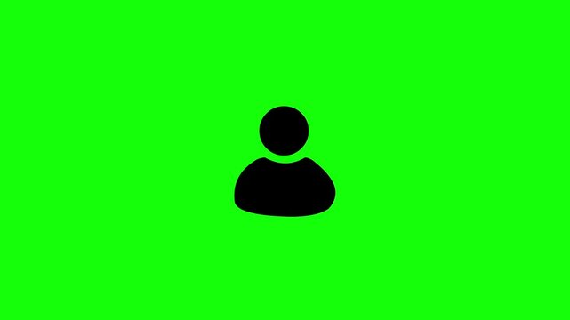 Single Person Icon Animation &ndash; User Profile and Individual Concept