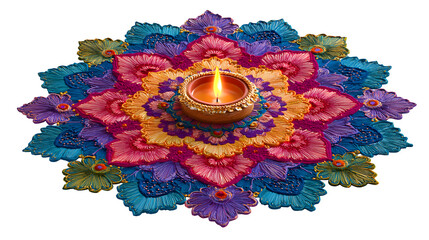 Christmas tree candle decoration on white background