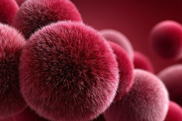 Close-up view of soft, fluffy pom-poms arranged together, showcasing intricate textures and vibrant colors, creating visually appealing abstract composition for creative projects.