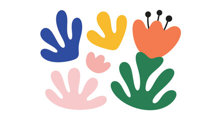 Obraz premium Colorful Abstract Floral Design