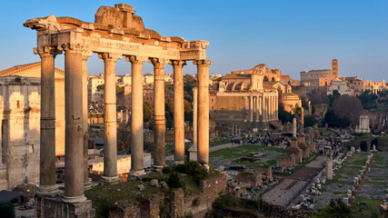 Fototapeta premium ancient Rome, taken from the Capitoline Hill (Campidoglio).