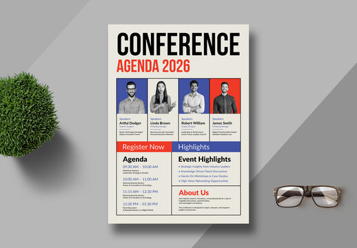Conference Agenda Poster Template