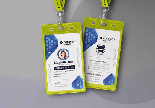 Corporate Id Card Template Layout