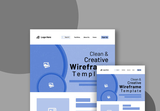 Creative Wireframe Template Design Layout