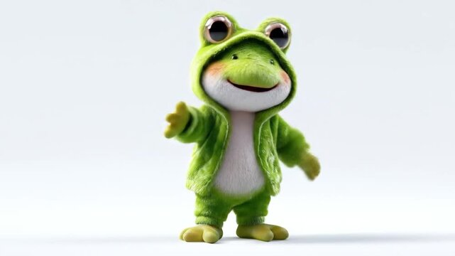 3d model of a cartoon frog character