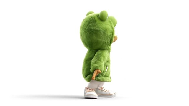 3d model of a cartoon frog character