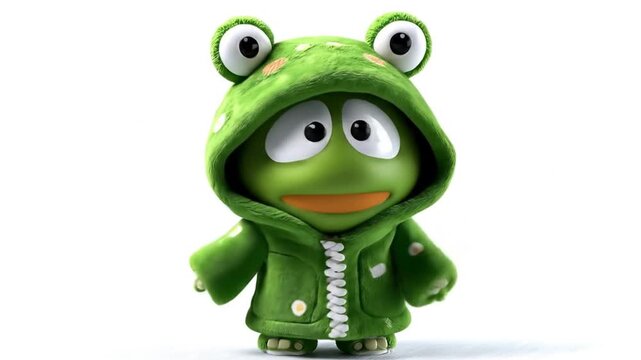 3d model of a cartoon frog character